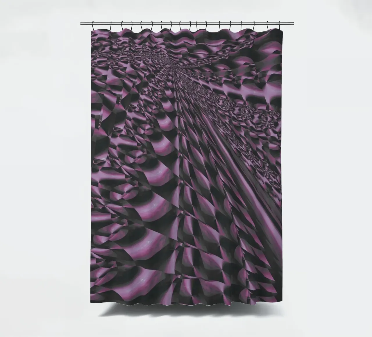 Abstract dynamic 3D pattern shower curtain by Something for you
