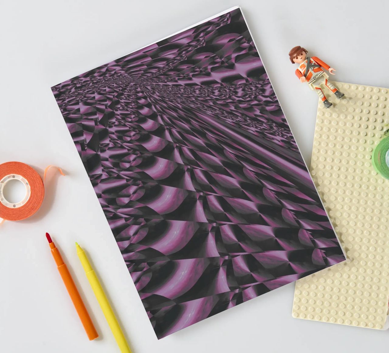 Abstract dynamic 3D pattern notebook by Something for you
