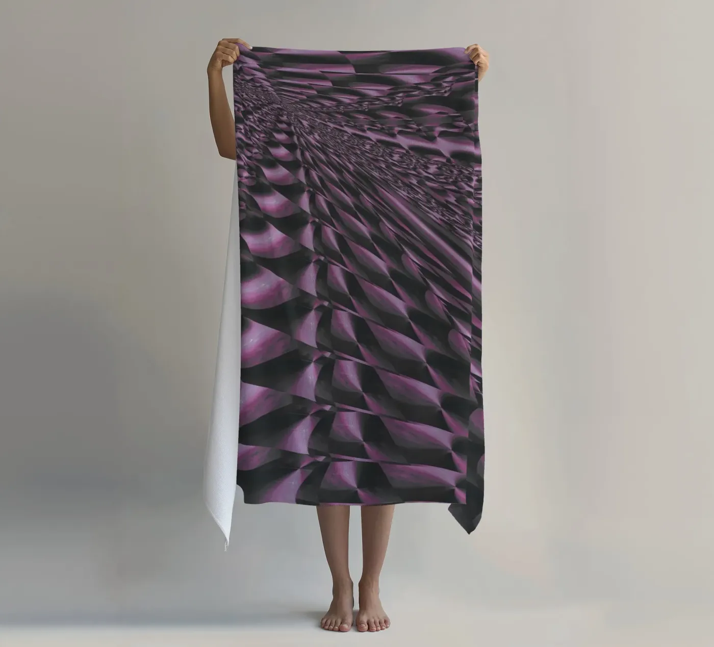 Abstract dynamic 3D pattern Strandtuch von Something for you