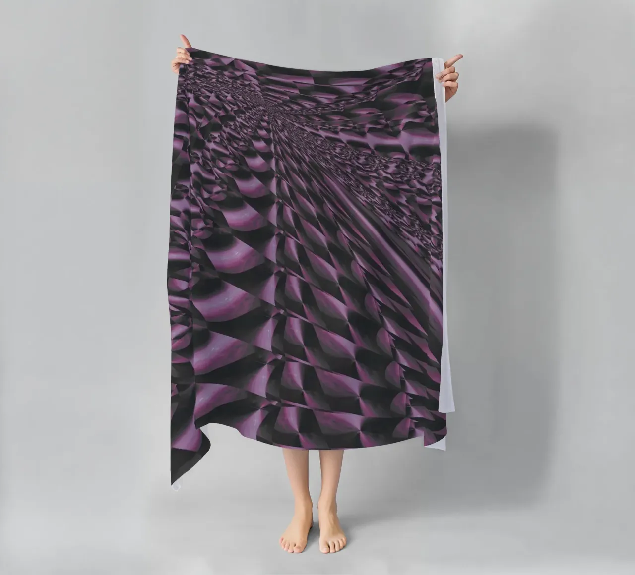 Abstract dynamic 3D pattern beach towel by Something for you