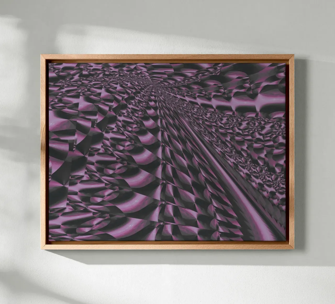 Abstract dynamic 3D pattern canvas with Floater frame by Something for you