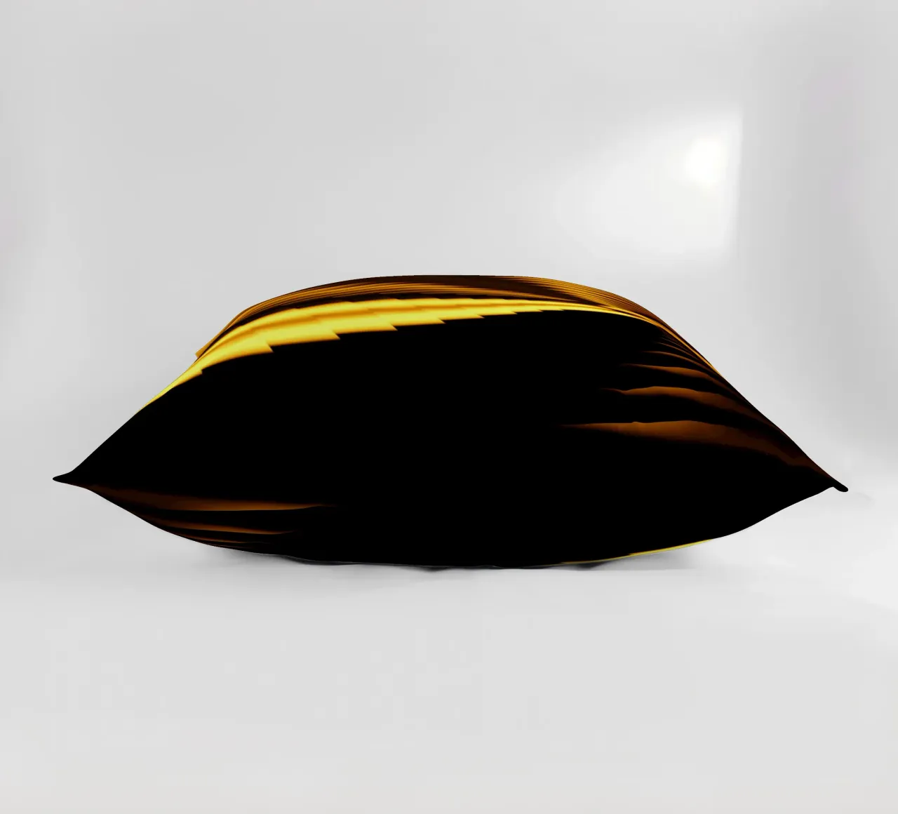 Abstract dynamic pattern in yellow and black decorative cushion by Something for you