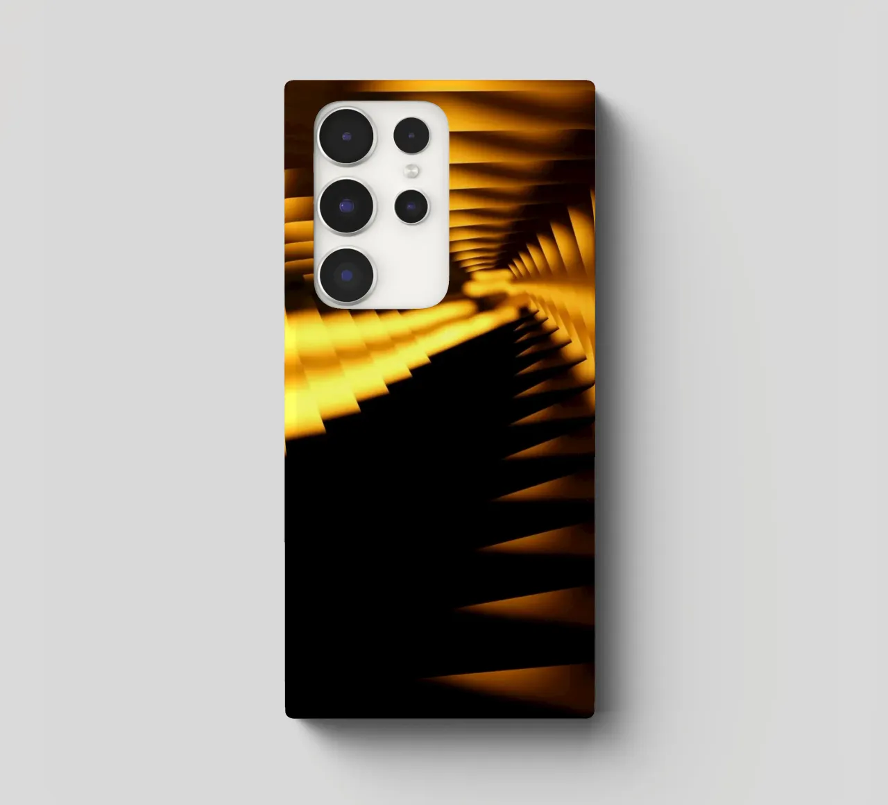 Abstract dynamic pattern in yellow and black samsung phone case by Something for you