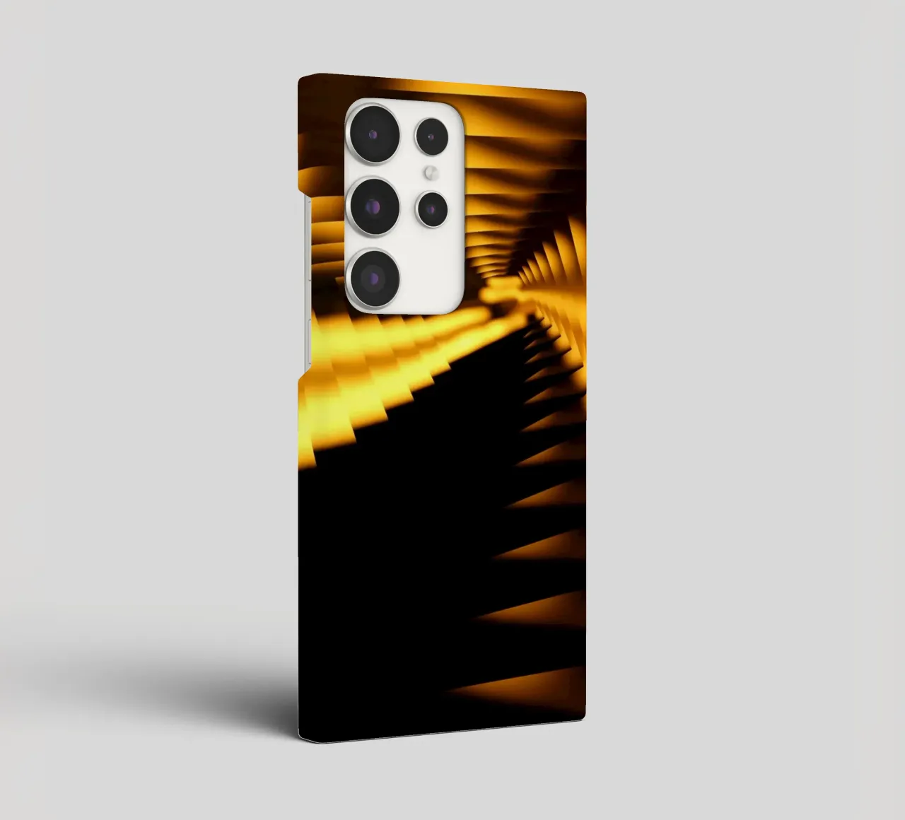 Abstract dynamic pattern in yellow and black samsung phone case by Something for you