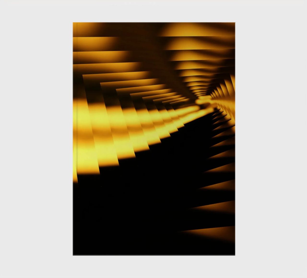Abstract dynamic pattern in yellow and black notebook by Something for you