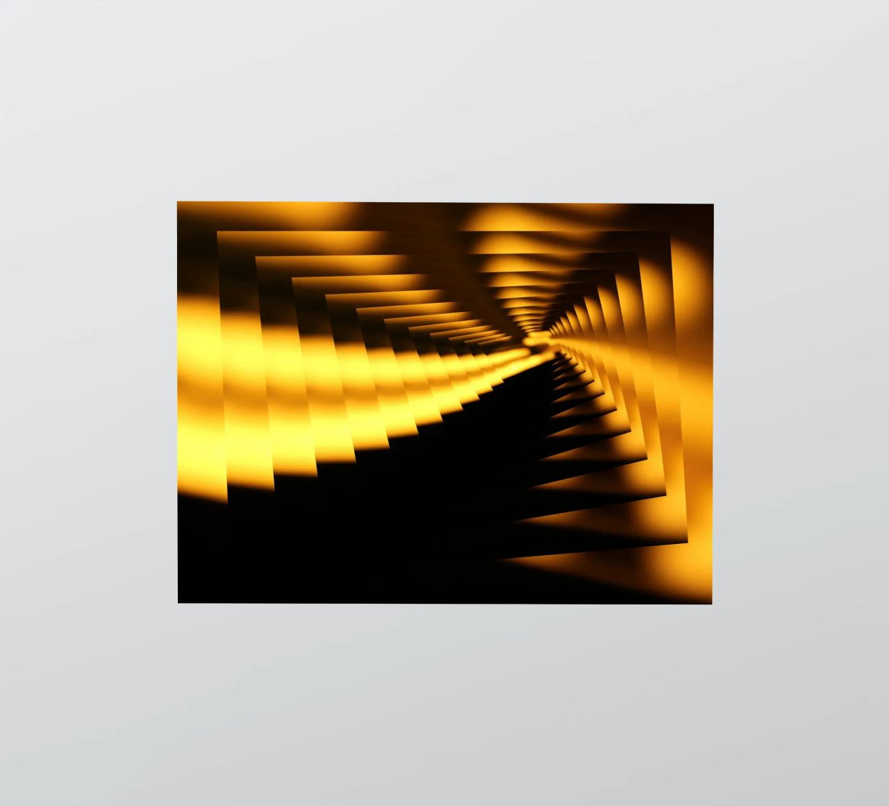 Motif dynamique abstrait en jaune et noir autocollant de Something for you