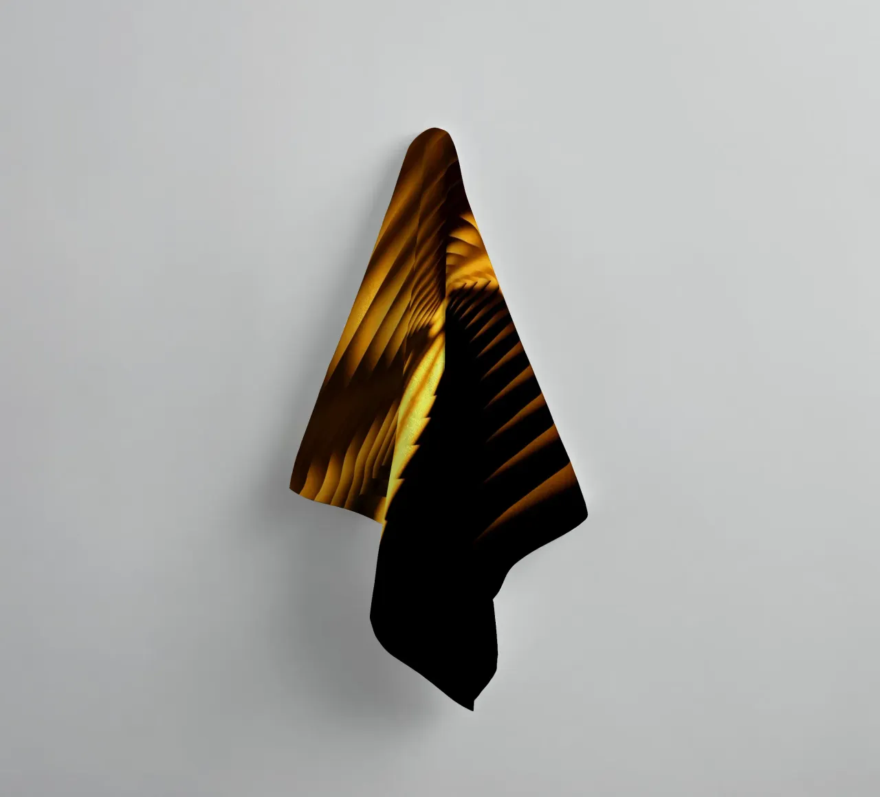 Abstraktes dynamisches Muster in gelb und schwarz Handtuch von Something for you