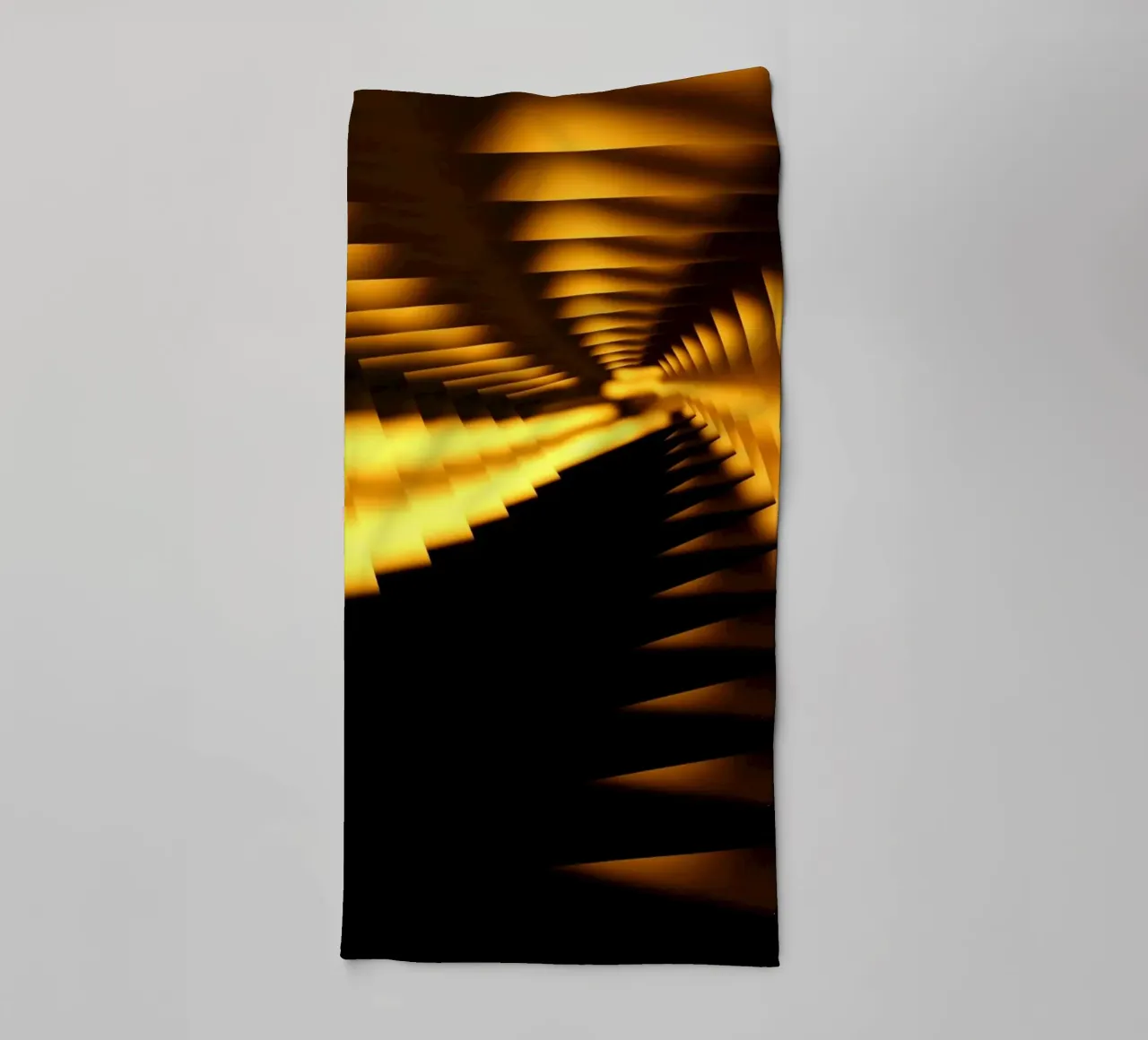 Abstraktes dynamisches Muster in gelb und schwarz Handtuch von Something for you