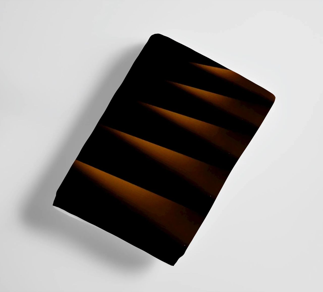 Abstract dynamic pattern in yellow and black towel by Something for you