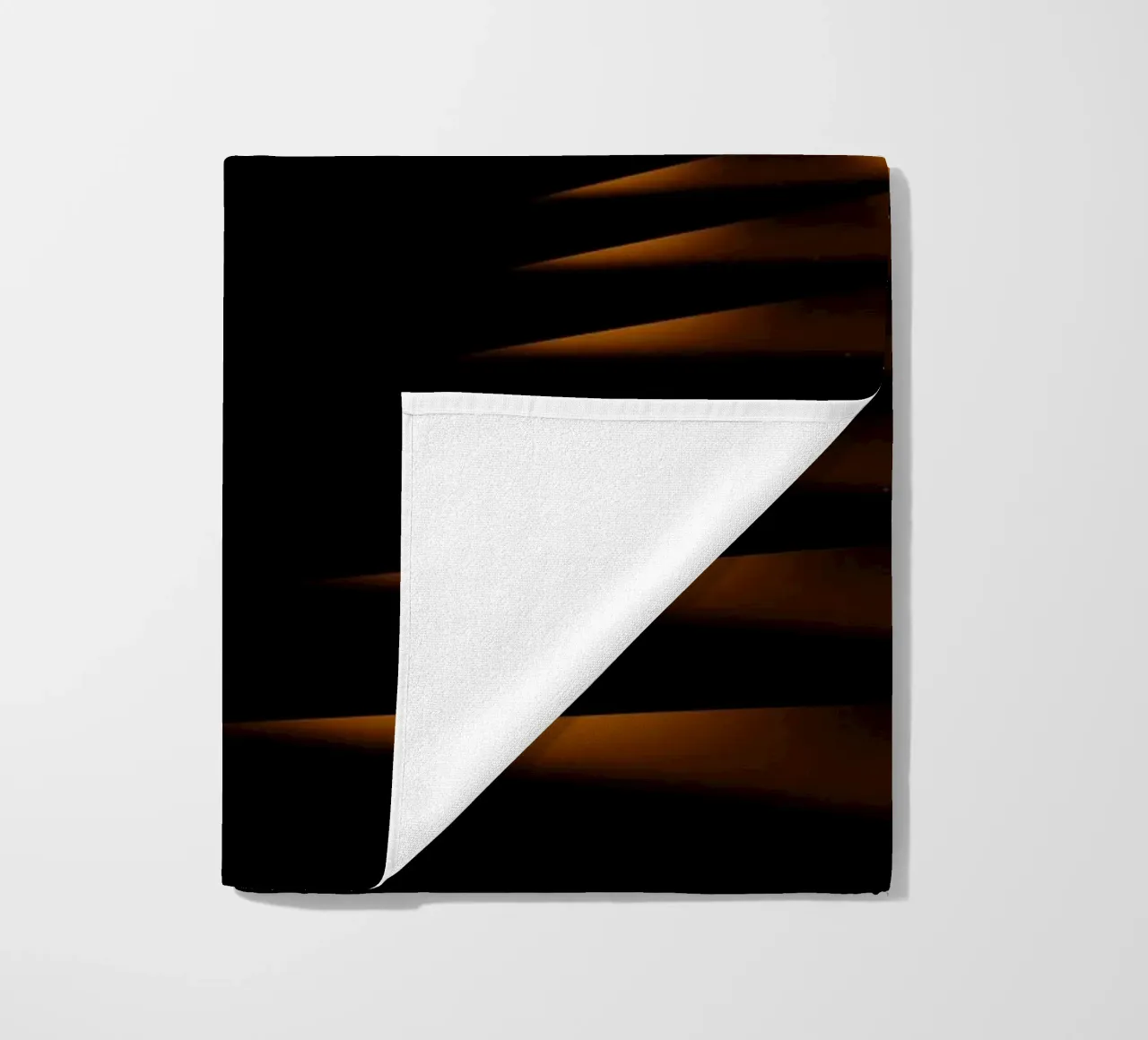Abstract dynamic pattern in yellow and black beach towel by Something for you