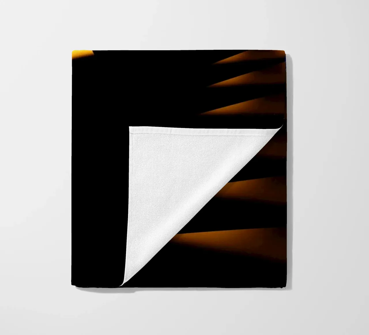 Abstract dynamic pattern in yellow and black beach towel by Something for you