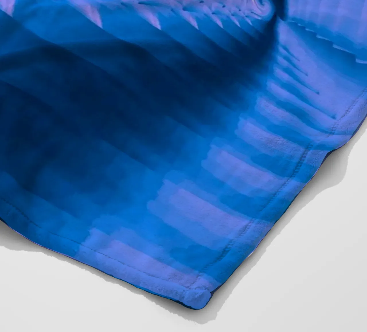 Abstract dynamic twisted pattern in blue and pink fleece blanket by Something for you