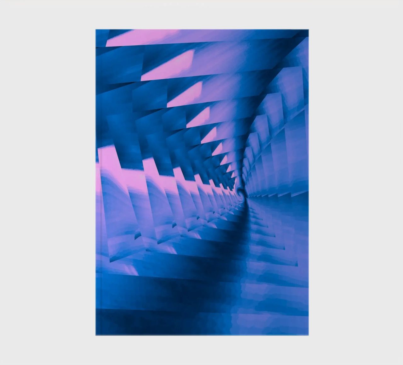 Abstract dynamic twisted pattern in blue and pink notebook by Something for you