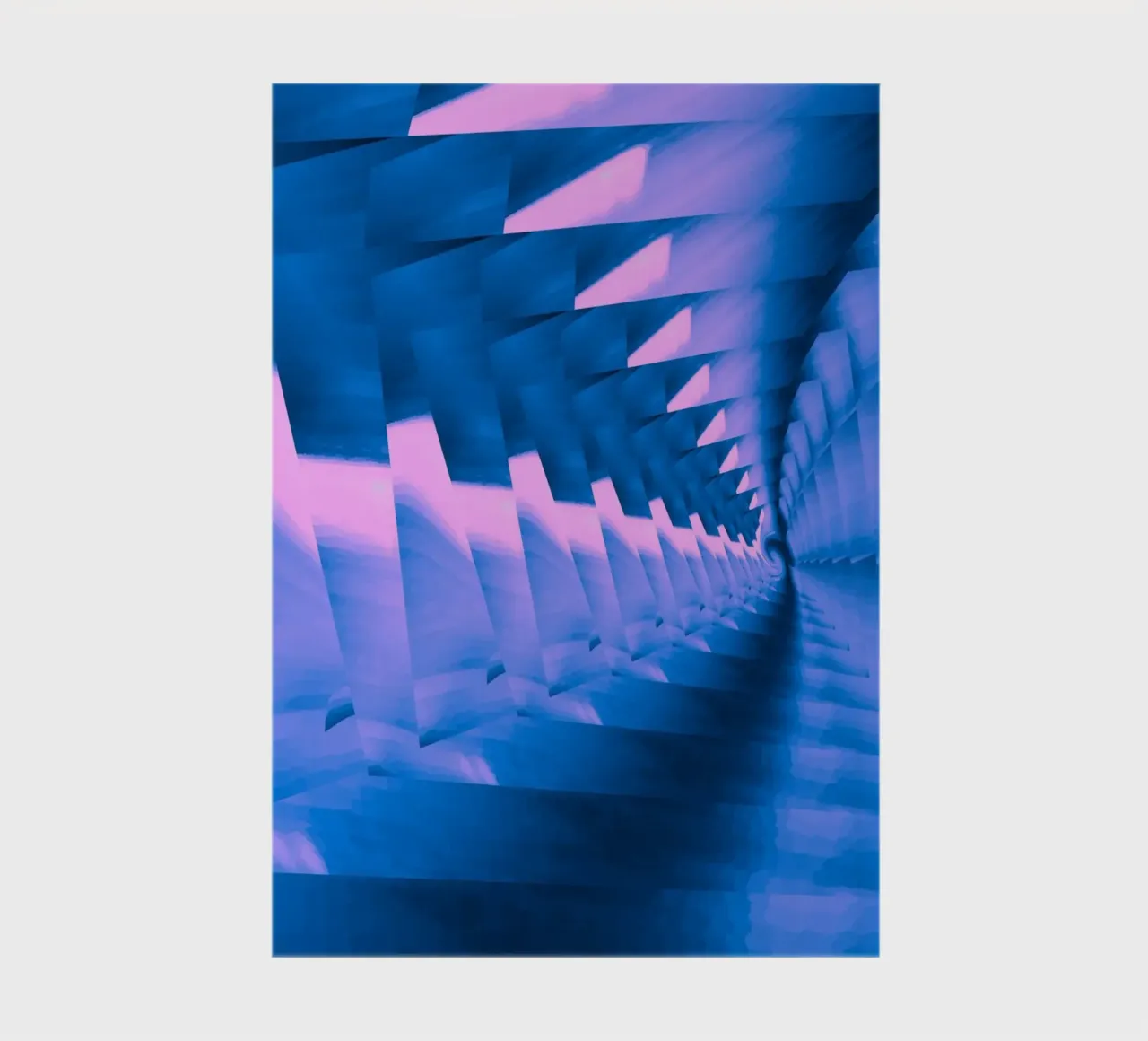 Abstraktes dynamisches gedrehtes Muster in blau und pink Notizbuch von Something for you