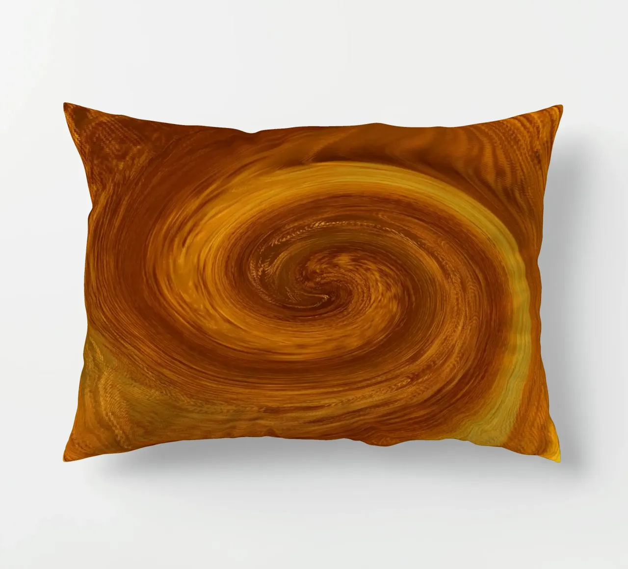 Motivo astratto dinamico a torsione in arancione e marrone cuscino da Something for you