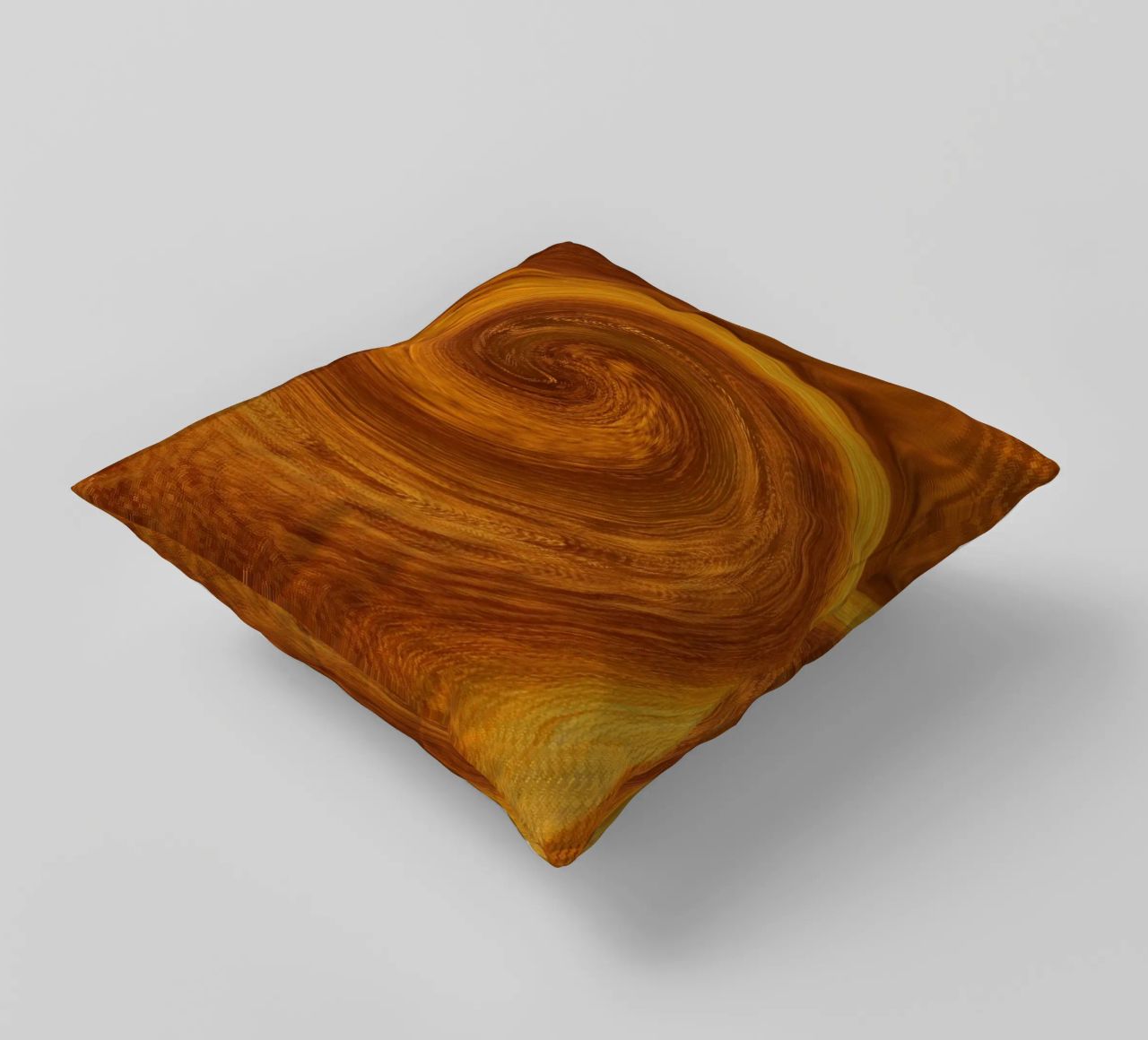 Abstract dynamic twisted pattern in orange and brown decorative cushion by Something for you
