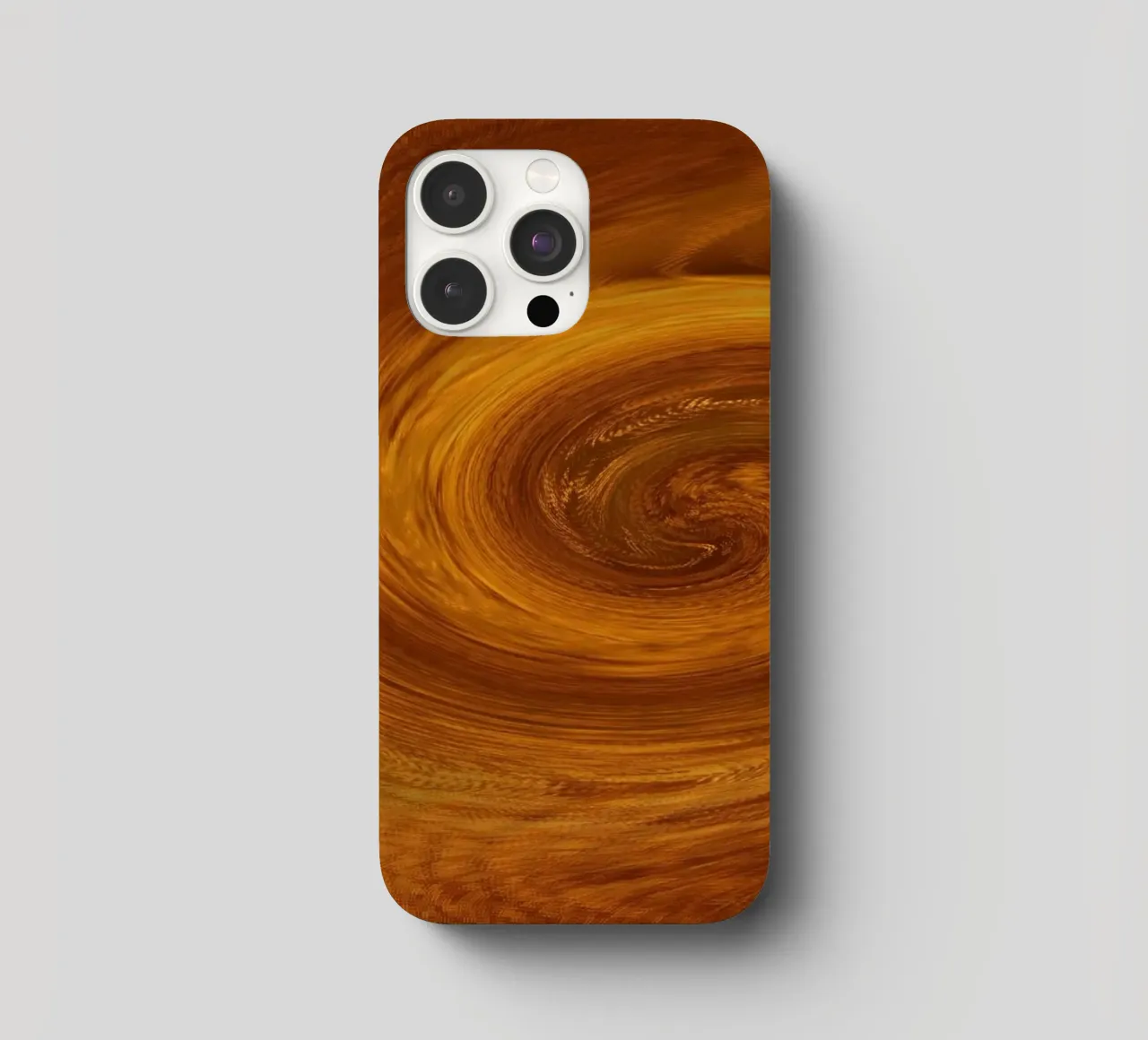Abstract dynamic twisted pattern in orange and brown iphone case by Something for you