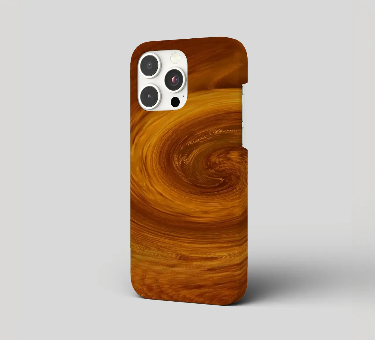Abstract dynamic twisted pattern in orange and brown iphone case by Something for you