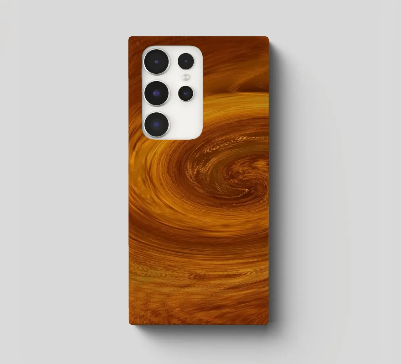 Abstract dynamic twisted pattern in orange and brown samsung phone case by Something for you