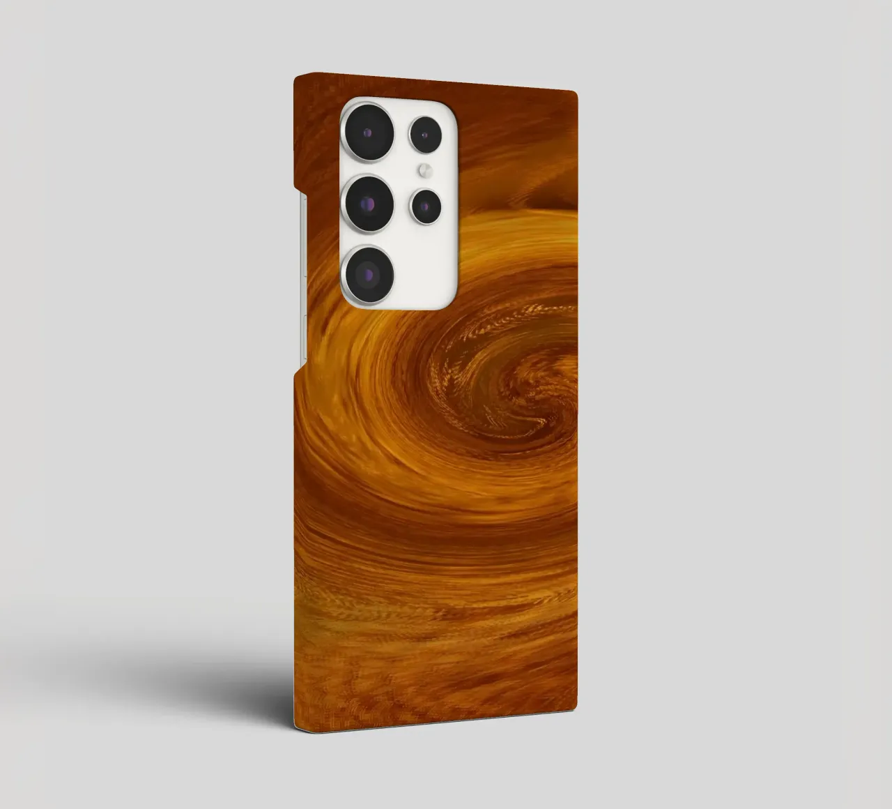 Abstract dynamic twisted pattern in orange and brown samsung phone case by Something for you