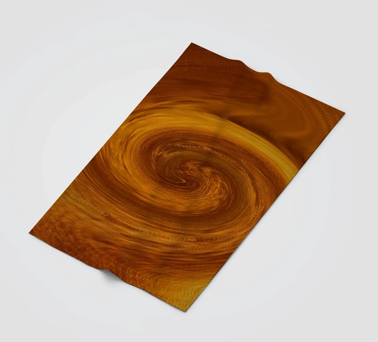 Abstract dynamic twisted pattern in orange and brown fleece blanket by Something for you