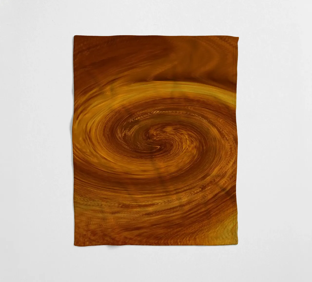 Abstract dynamic twisted pattern in orange and brown fleece blanket by Something for you