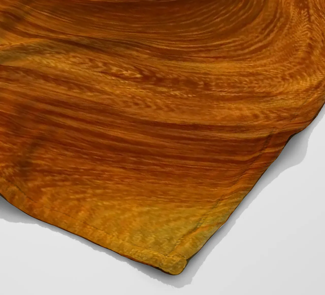 Abstract dynamic twisted pattern in orange and brown fleece blanket by Something for you