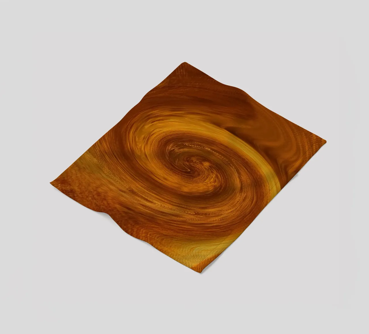 Abstract dynamic twisted pattern in orange and brown fleece blanket by Something for you