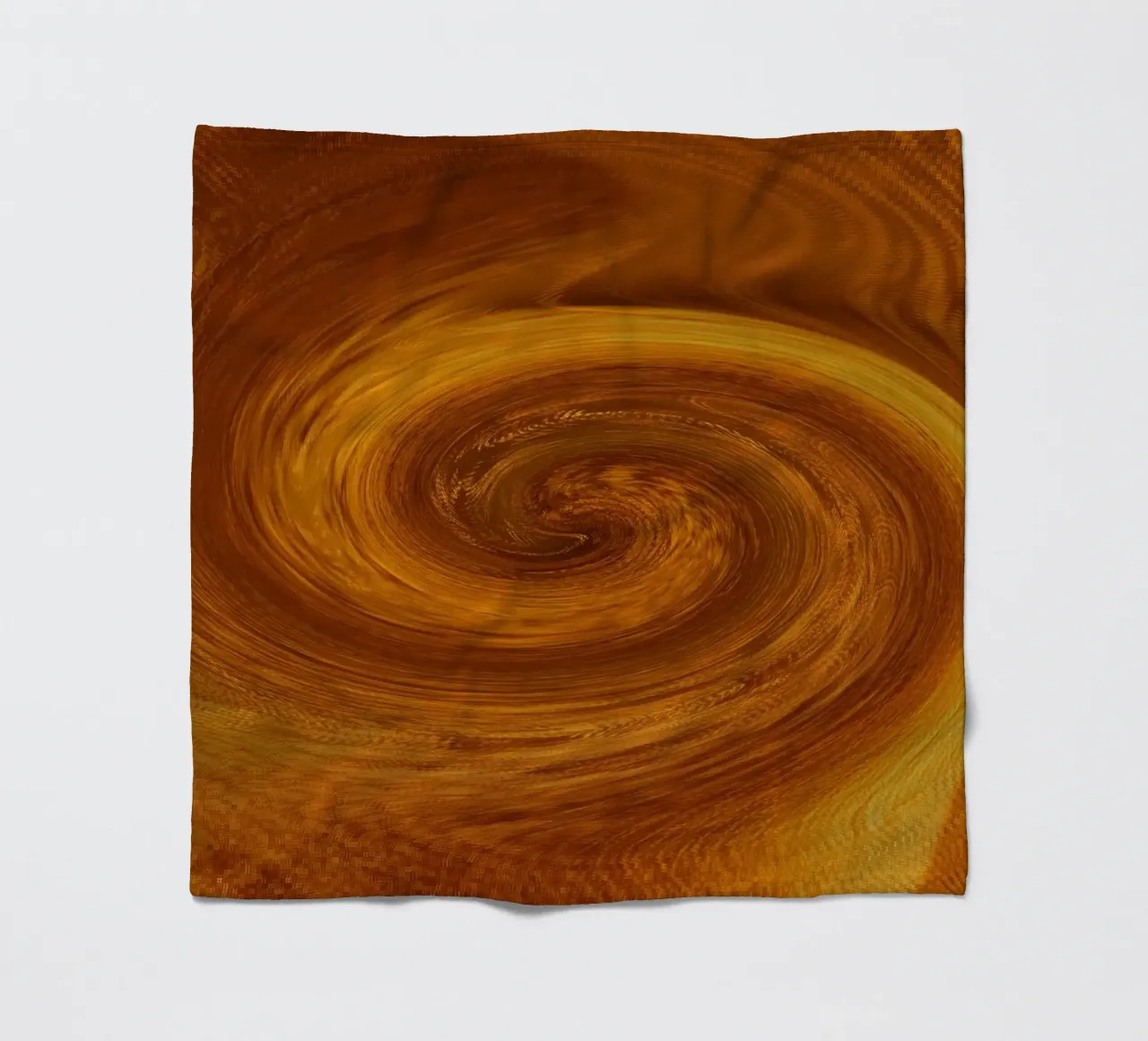 Abstract dynamic twisted pattern in orange and brown fleece blanket by Something for you