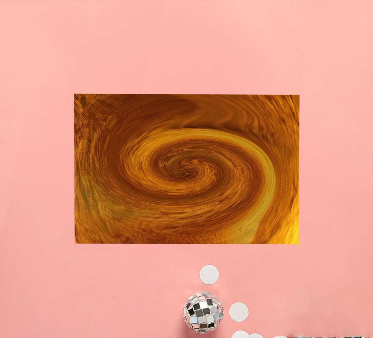 Abstract dynamic twisted pattern in orange and brown sticker by Something for you