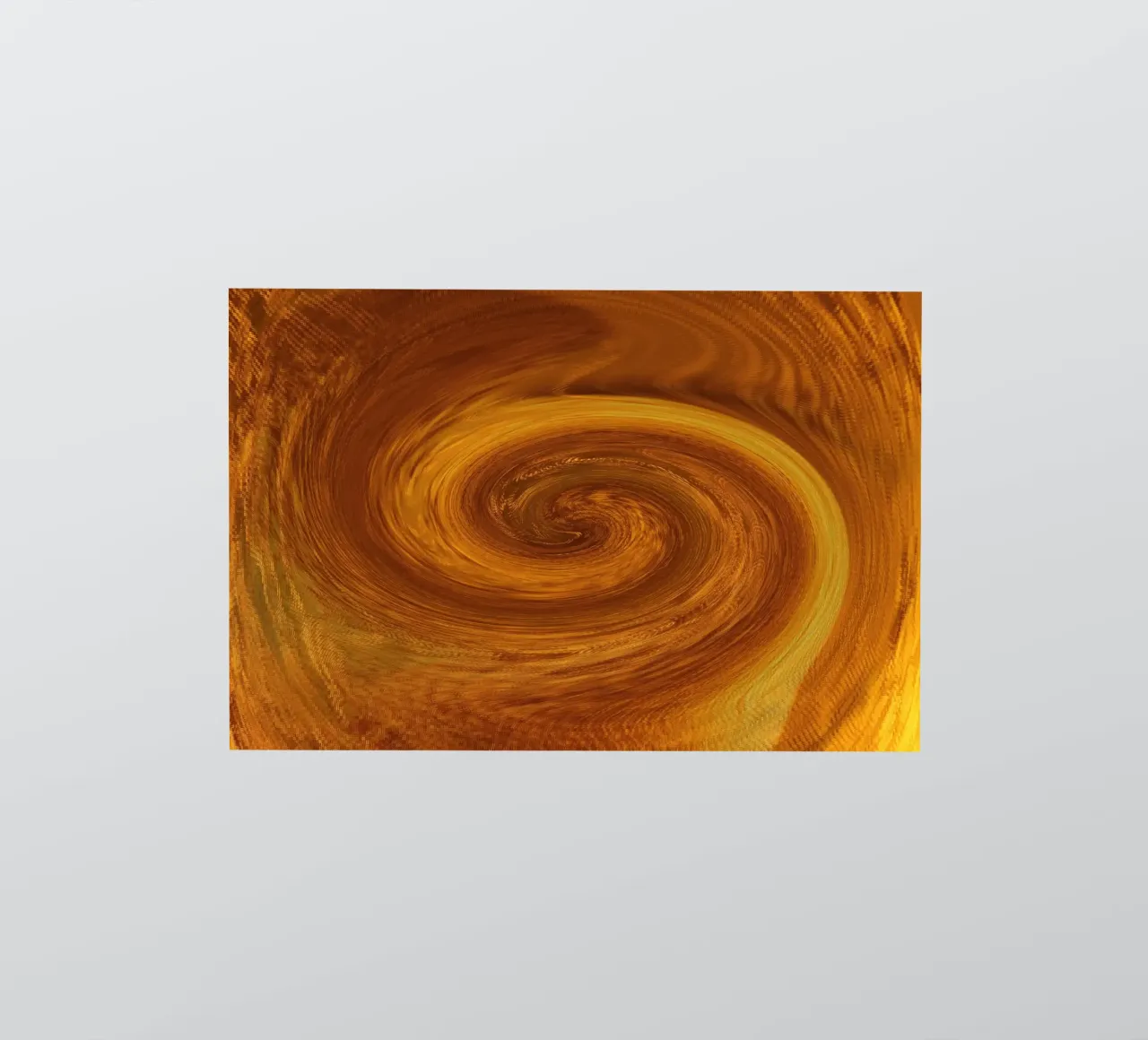 Motivo astratto dinamico a torsione in arancione e marrone adesivo da Something for you