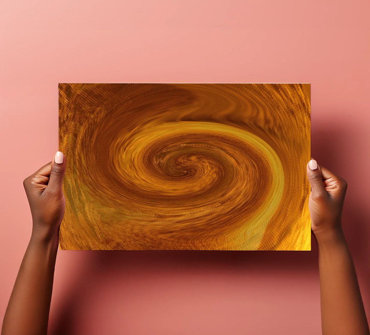 Abstract dynamic twisted pattern in orange and brown sticker sheet by Something for you
