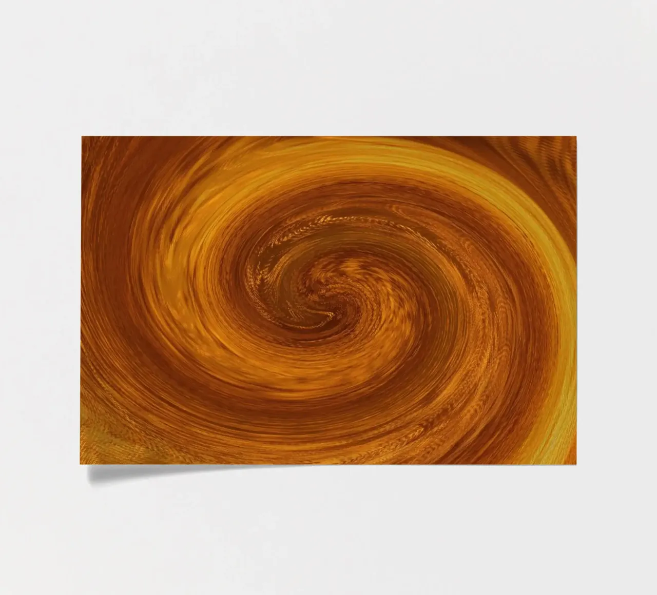 Motivo astratto dinamico a torsione in arancione e marrone foglio adesivo da Something for you