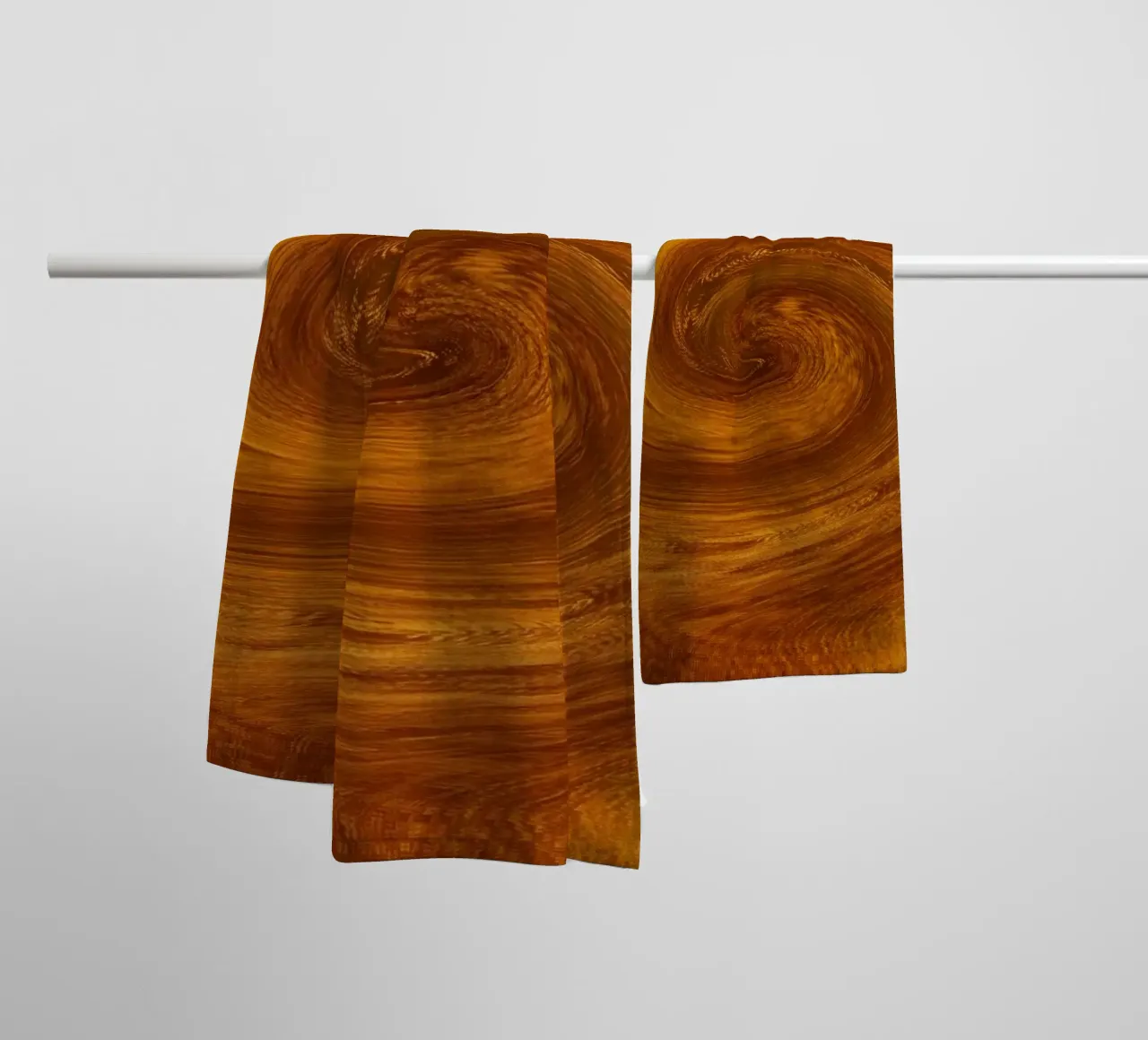 Motif dynamique abstrait torsadé en orange et marron serviette de bain de Something for you