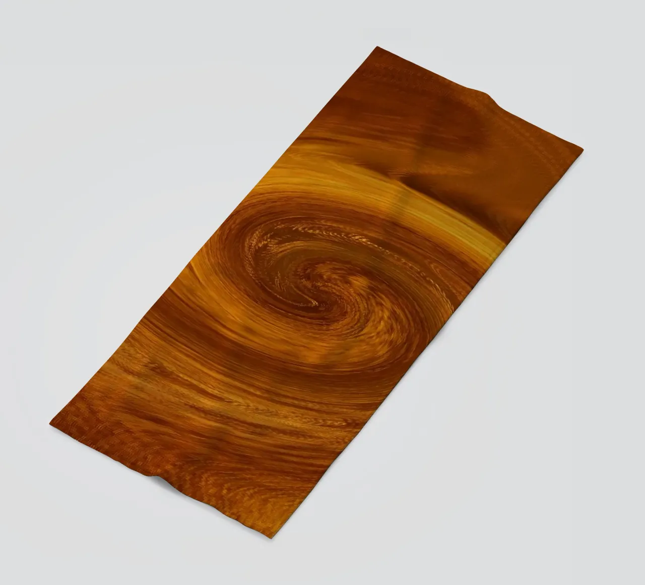 Abstraktes dynamisches gedrehtes Muster in orange und braun Strandtuch von Something for you