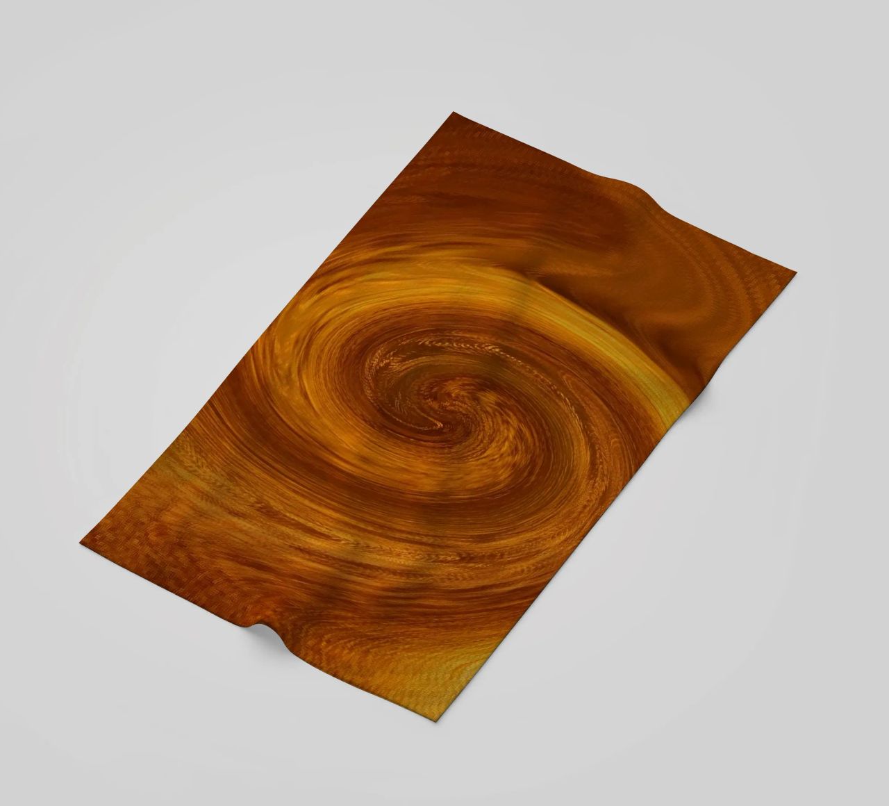 Abstract dynamic twisted pattern in orange and brown beach towel by Something for you