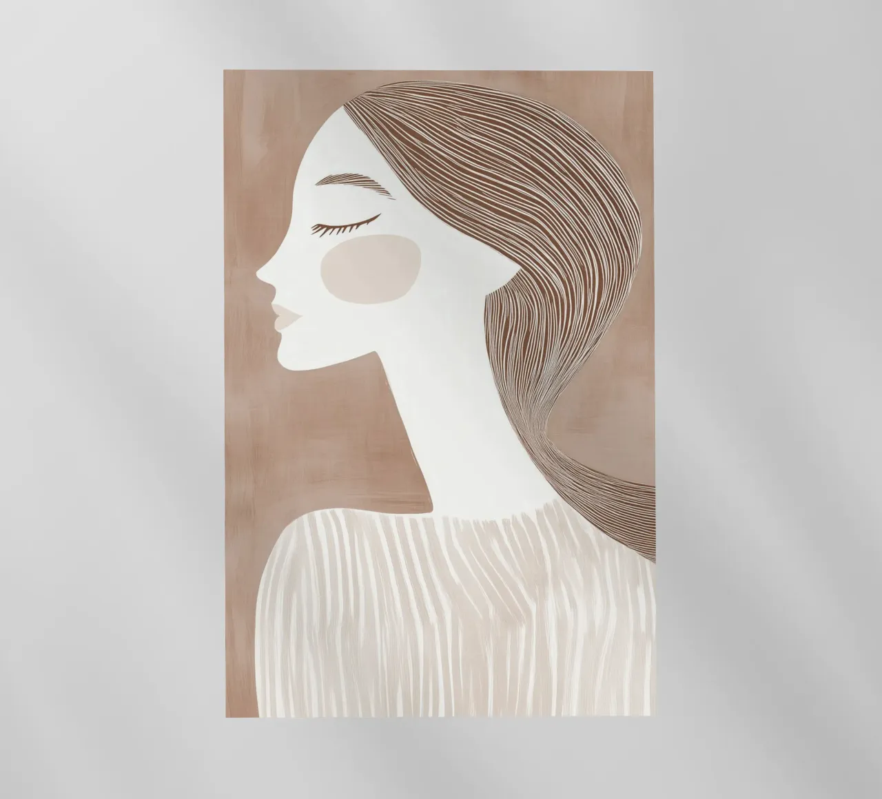 Ritratto Donna Caffè Latte | Line Art color latte pellicola backlit da Autofocus