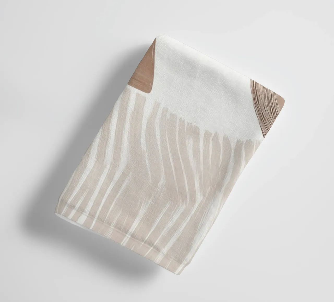 Ritratto Donna Caffè Latte | Line Art color latte asciugamano da bagno da Autofocus