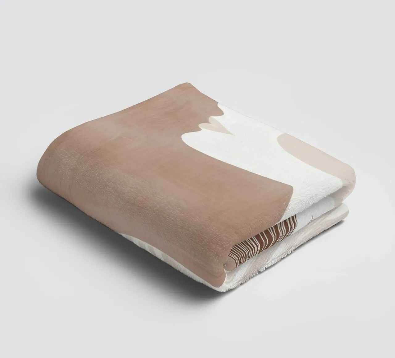 Ritratto Donna Caffè Latte | Line Art color latte asciugamano da bagno da Autofocus