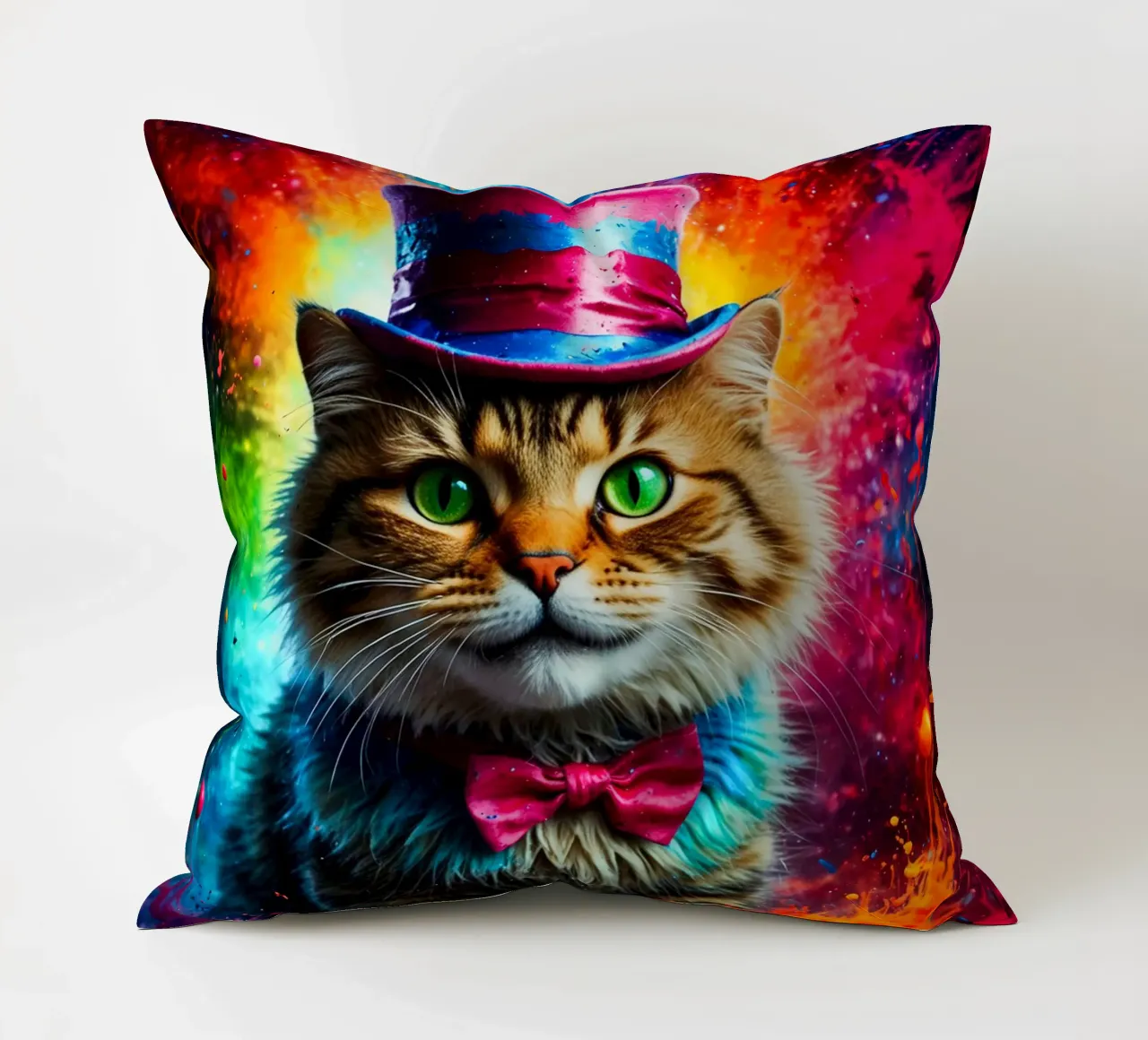 gatto con cappello cuscino da ArtDesign by KBK
