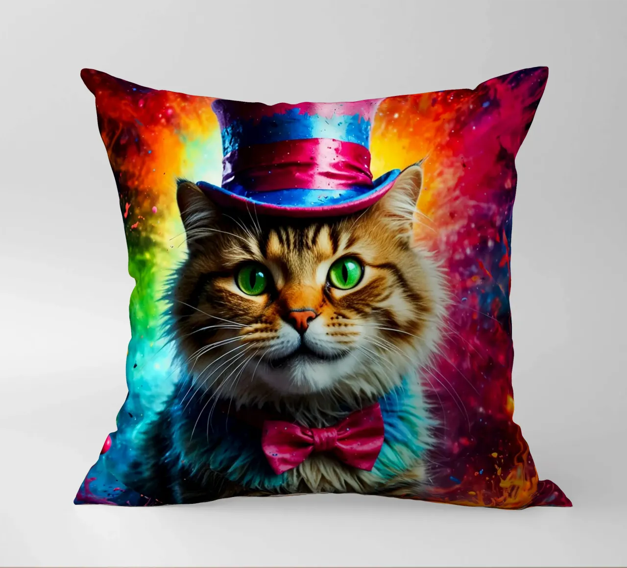 gatto con cappello cuscino da ArtDesign by KBK
