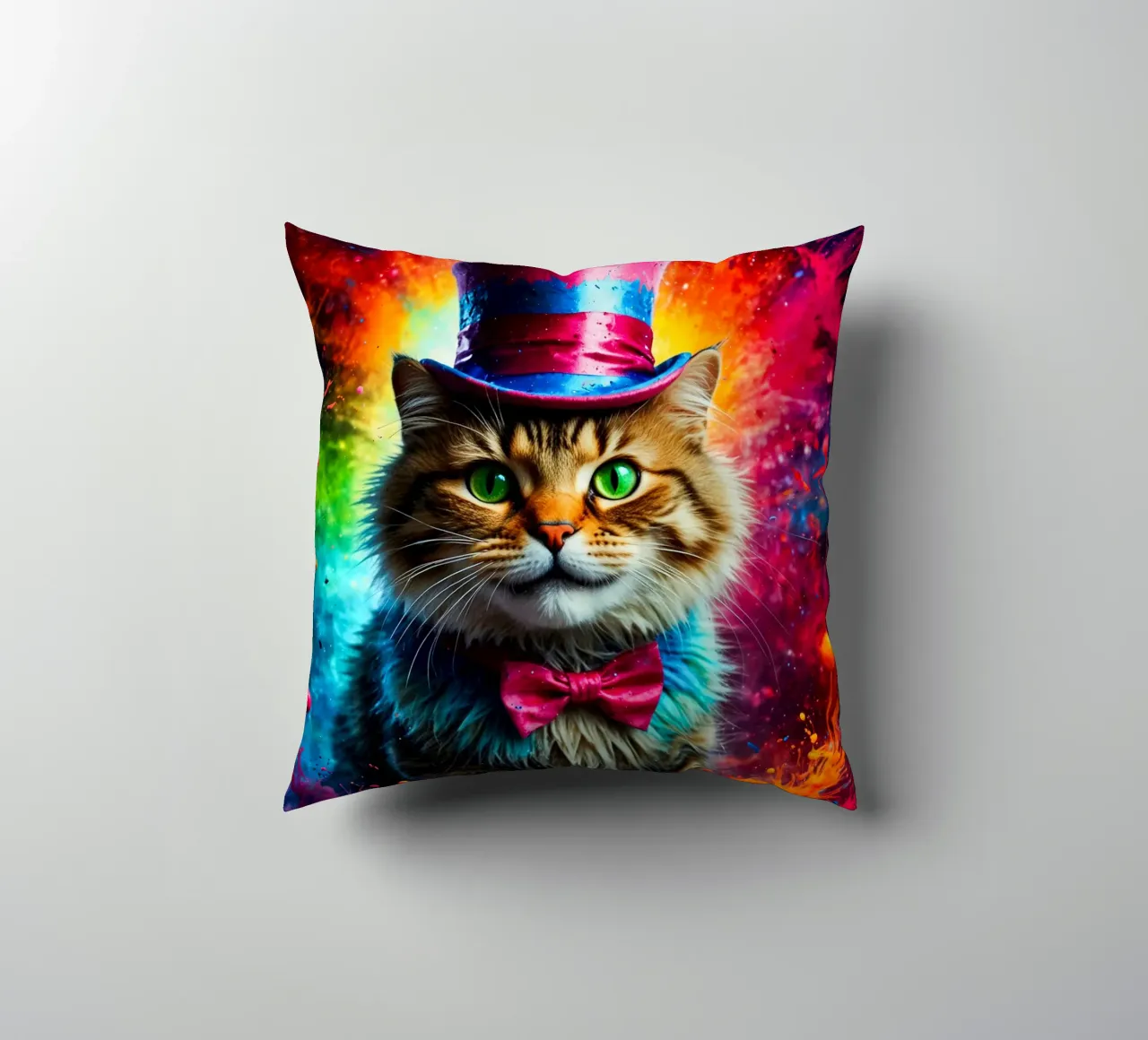 gatto con cappello cuscino da ArtDesign by KBK