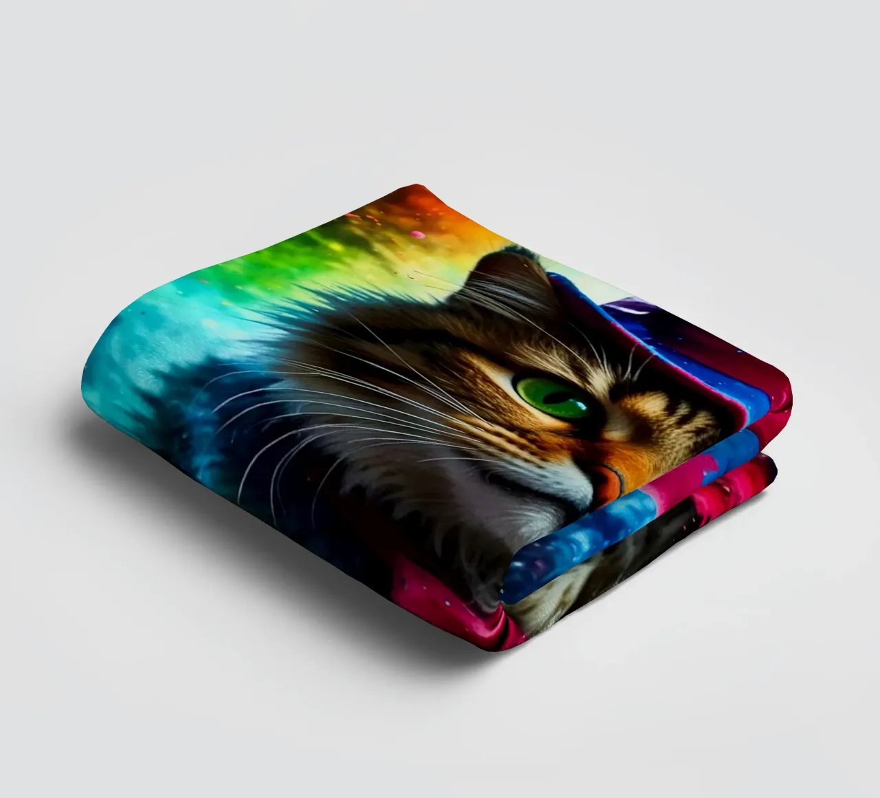 chat avec un chapeau serviette de bain de ArtDesign by KBK