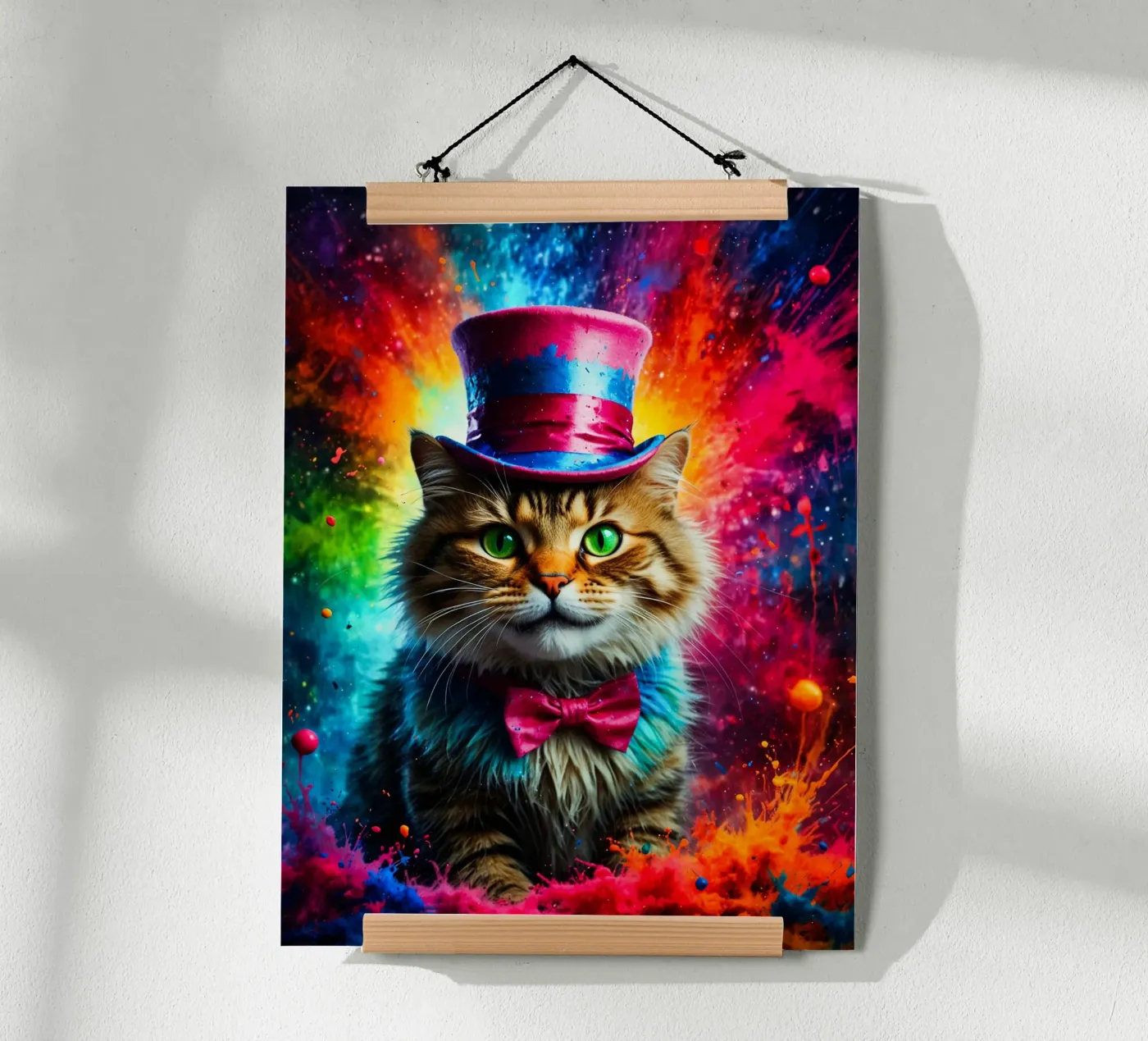 gatto con cappello poster da ArtDesign by KBK