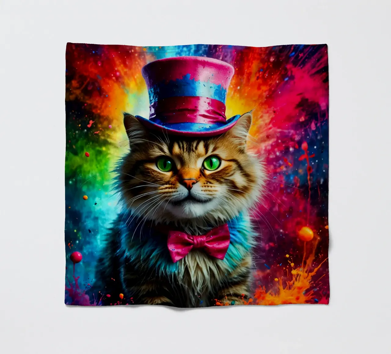 gatto con cappello coperta in pile da ArtDesign by KBK