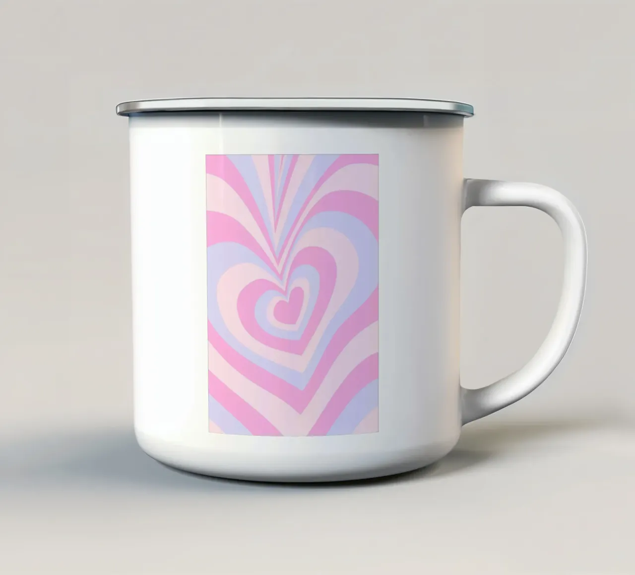Cuore ripetuto tazza in smalto da Kiroiharu