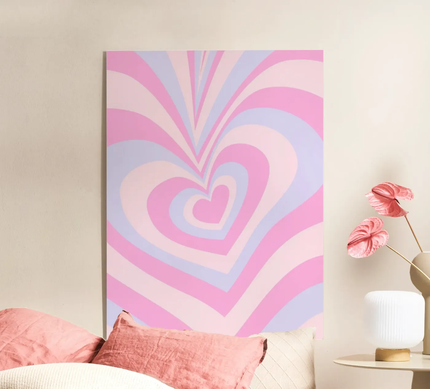 Repeated Heart Acryl-Glas von Kiroiharu