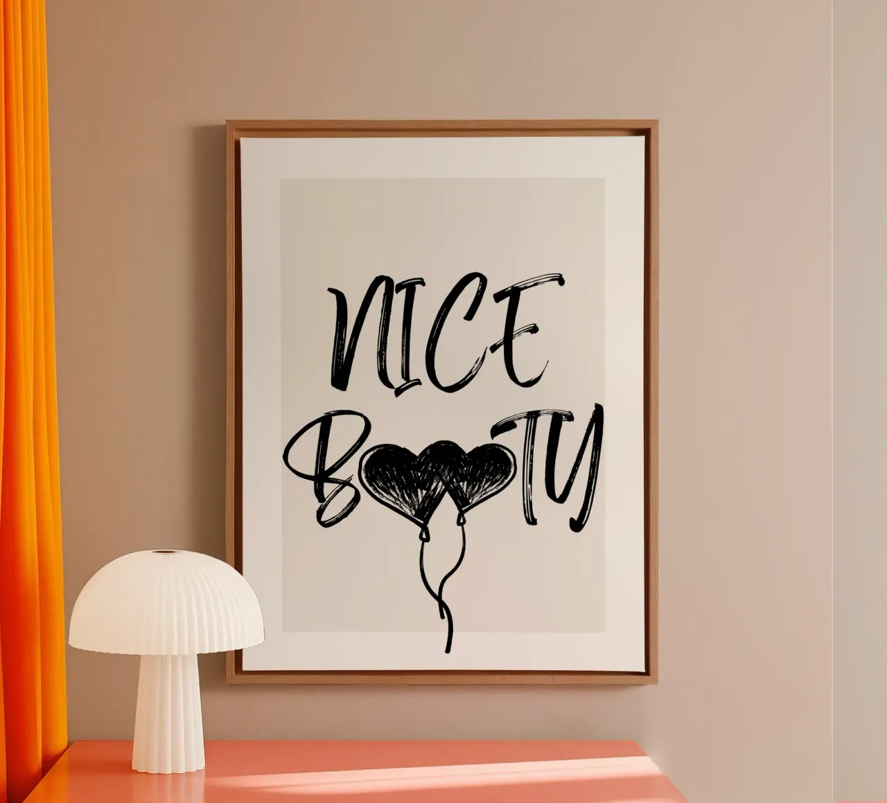 NICE BOOTY lienzo con Marco flotante de ArtDesign by KBK