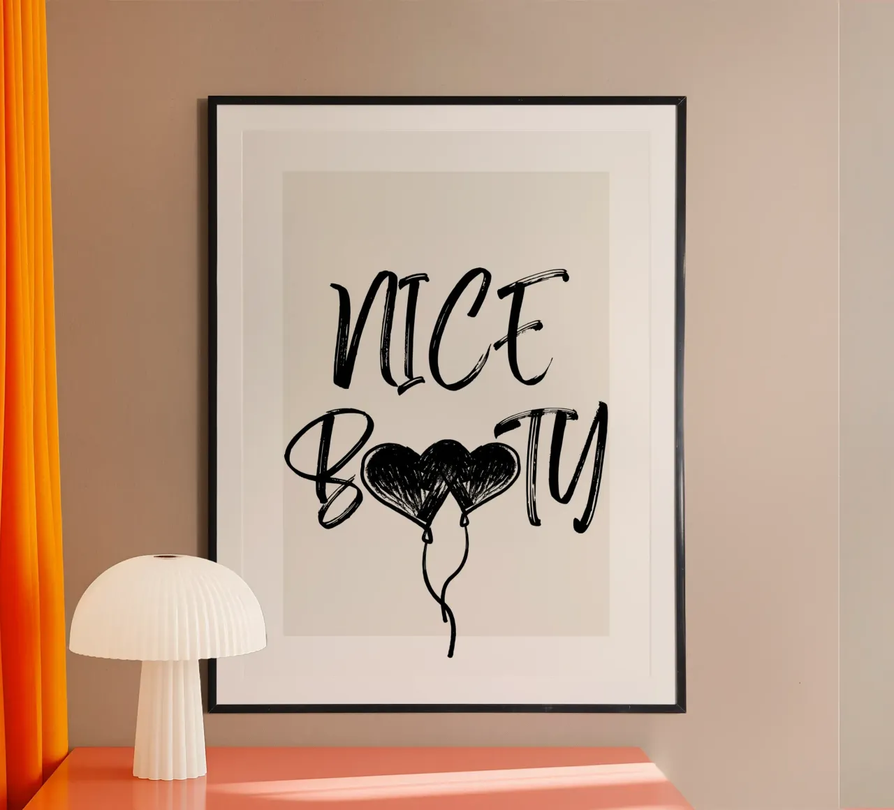 NICE BOOTY poster with aluminum frame by ArtDesign by KBK