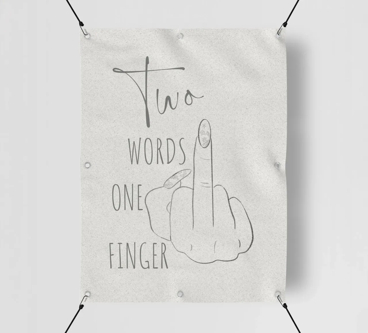 Due parole un dito telo in pvc da ArtDesign by KBK